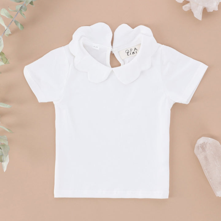 BLUSA CUELLO CURVAS MANGA CORTA