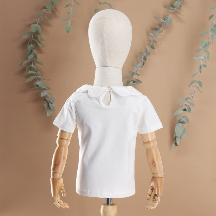 BLUSA CUELLO CURVAS MANGA CORTA