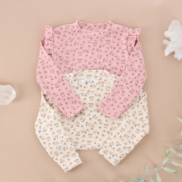 BLUSA OLAN MANGA FLORESITAS HUESO