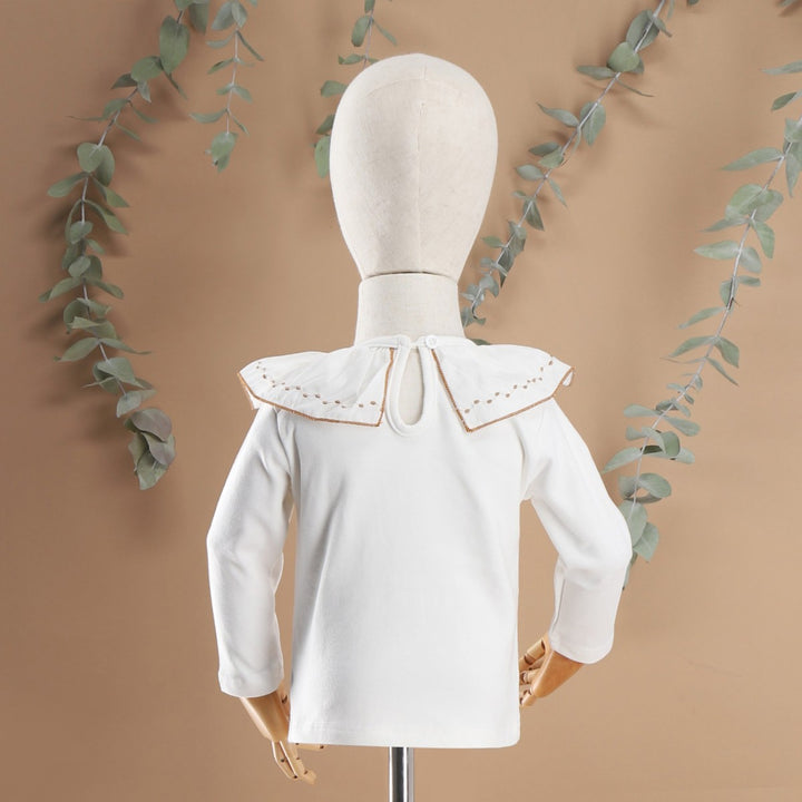 BLUSA CUELLO OLANES MANGA LARGA