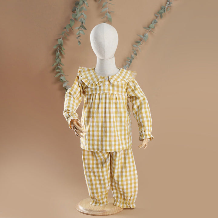 PIJAMA CUADROS PAJA